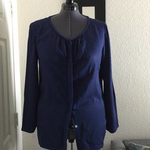 JustFab Navy Blue U-Neck Tunic Top NWOT